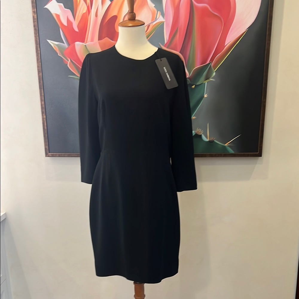 Dolce & Gabbana Elbow-Lenth Sleeve Black Dress